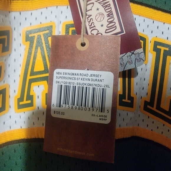 Mitchell & Ness NBA Seattle Supersonics Kevin Durant Swingman Jersey Size XXL - Picture 3 of 6